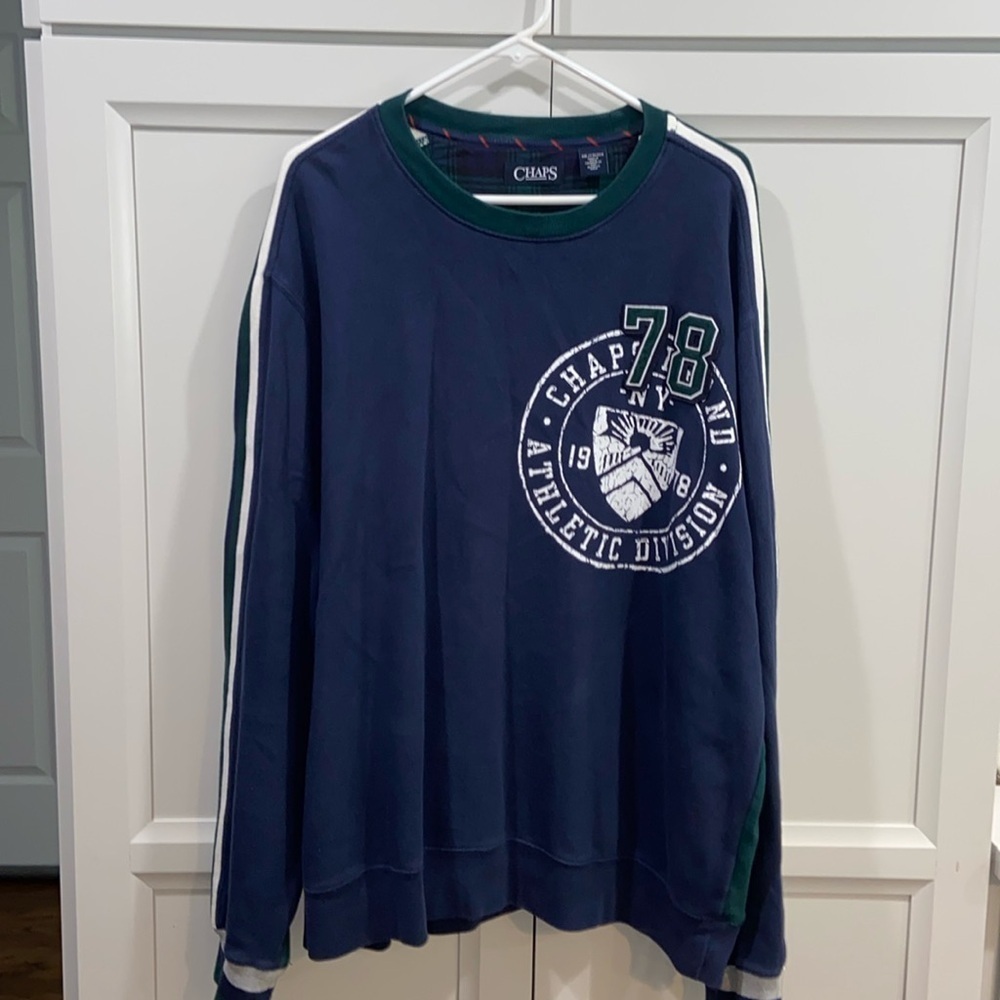 Chaps rugby sweatshirt with logo XXL 90s